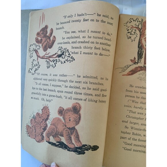 1946 Winnie the Pooh (Three Stories) A.A. Milne children's book Paula Pine art - Picture 8 of 12